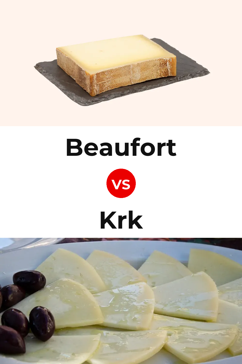 Beaufort Cheese vs Krk Cheese Pinterest comparison