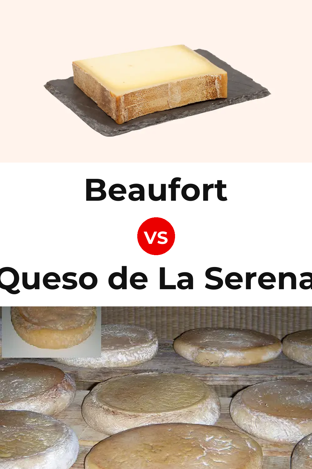 Beaufort Cheese vs Queso de La Serena Pinterest comparison