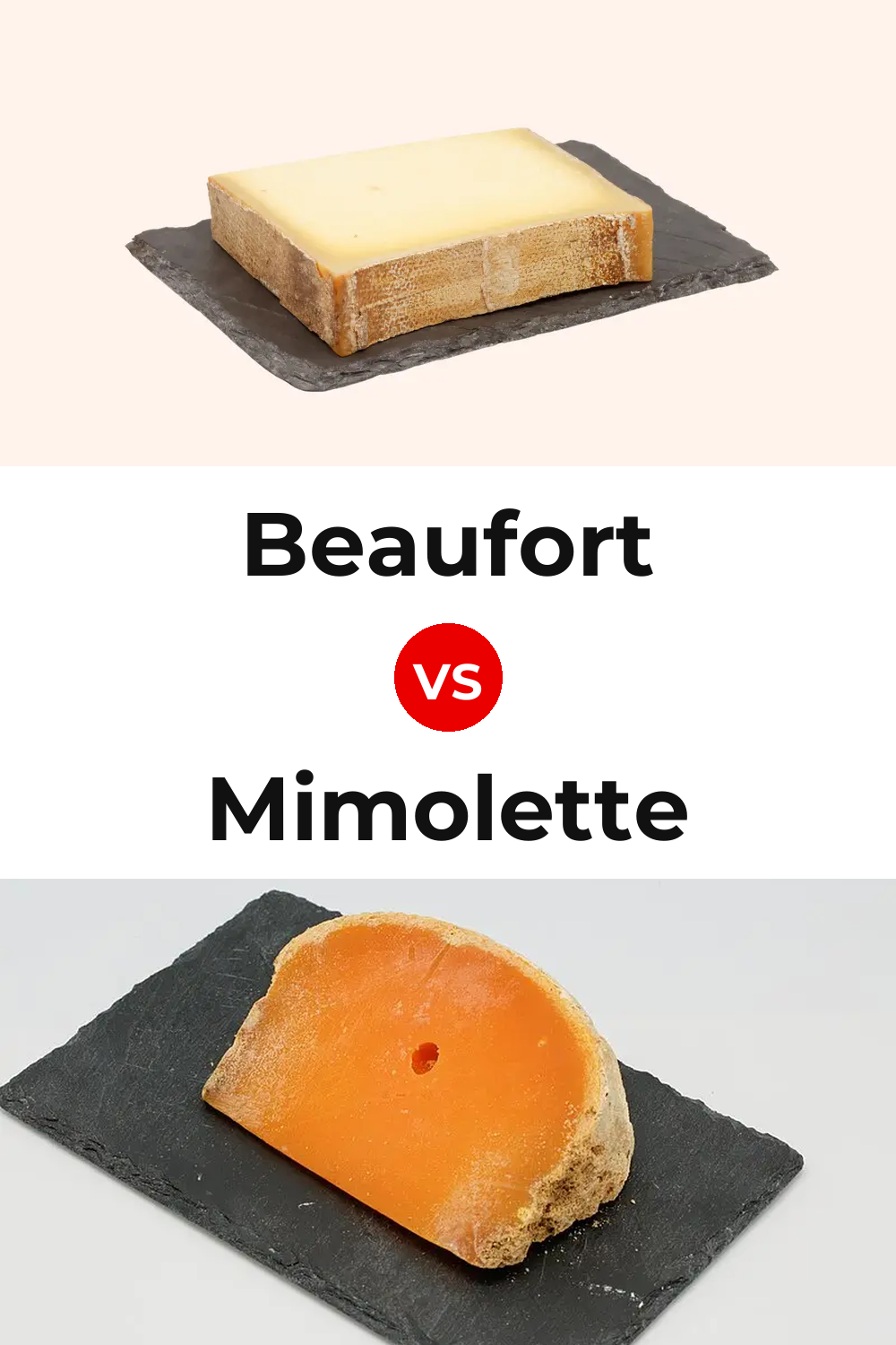 Beaufort Cheese vs Mimolette Cheese Pinterest comparison
