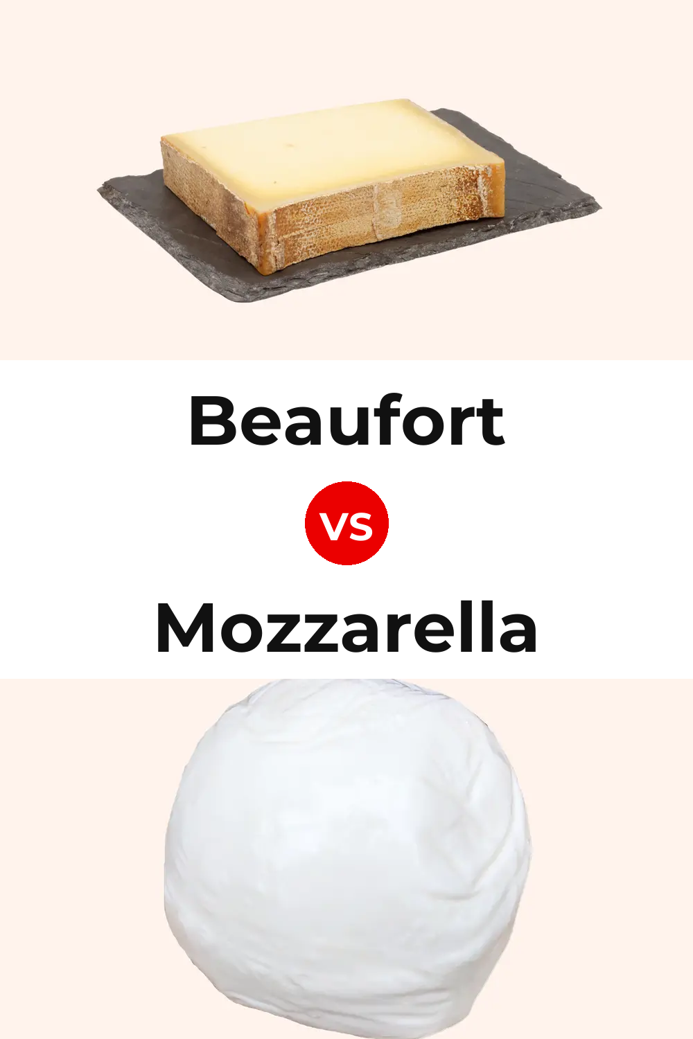 Beaufort Cheese vs Mozzarella Cheese Pinterest comparison