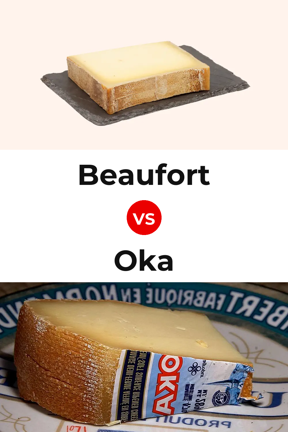 Beaufort Cheese vs Oka Cheese Pinterest comparison