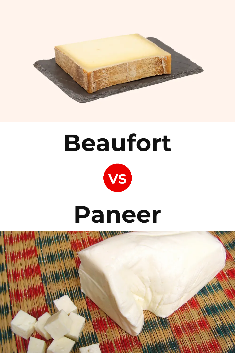 Beaufort Cheese vs Paneer Cheese Pinterest comparison