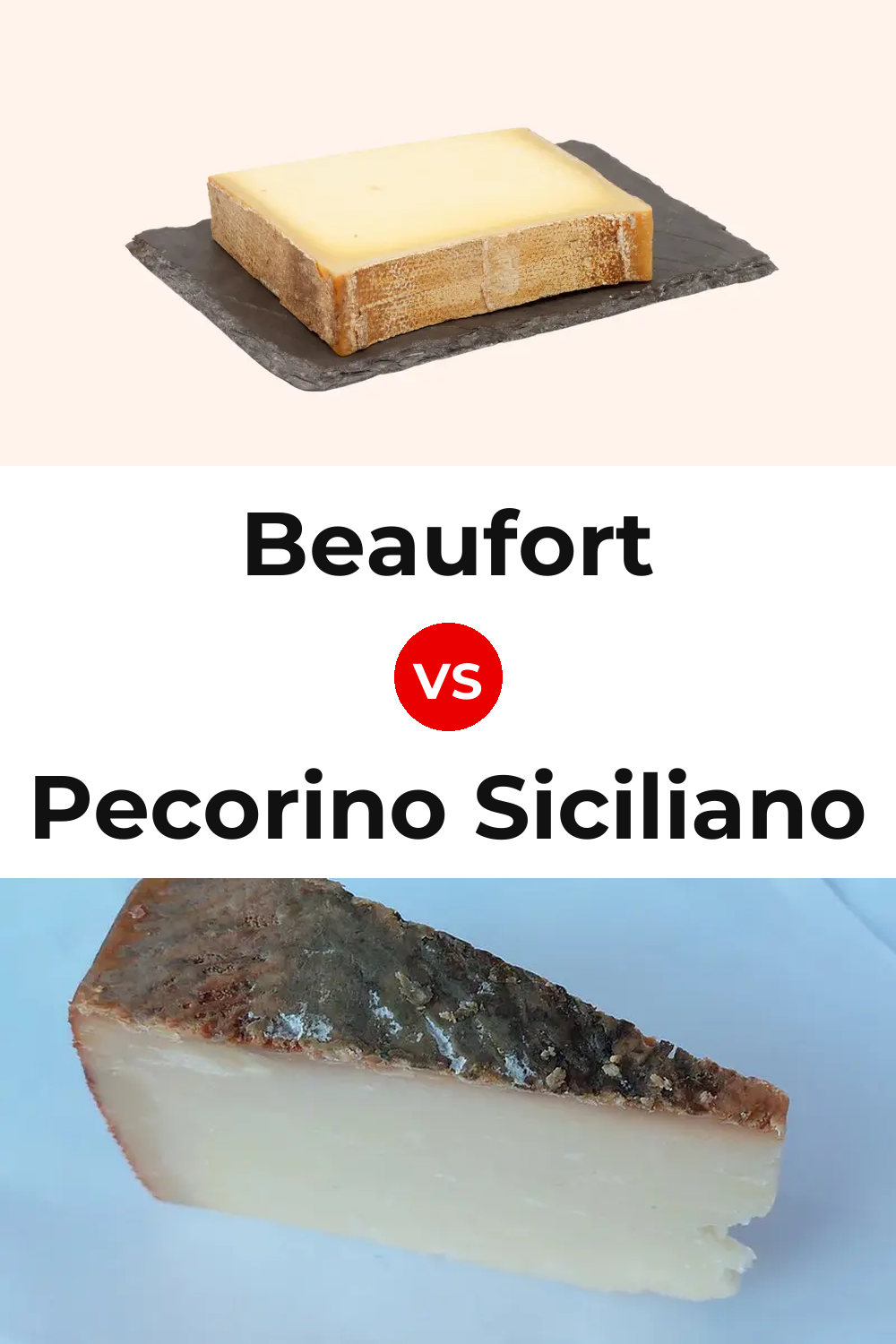 Beaufort Cheese vs Pecorino Siciliano Cheese Pinterest comparison