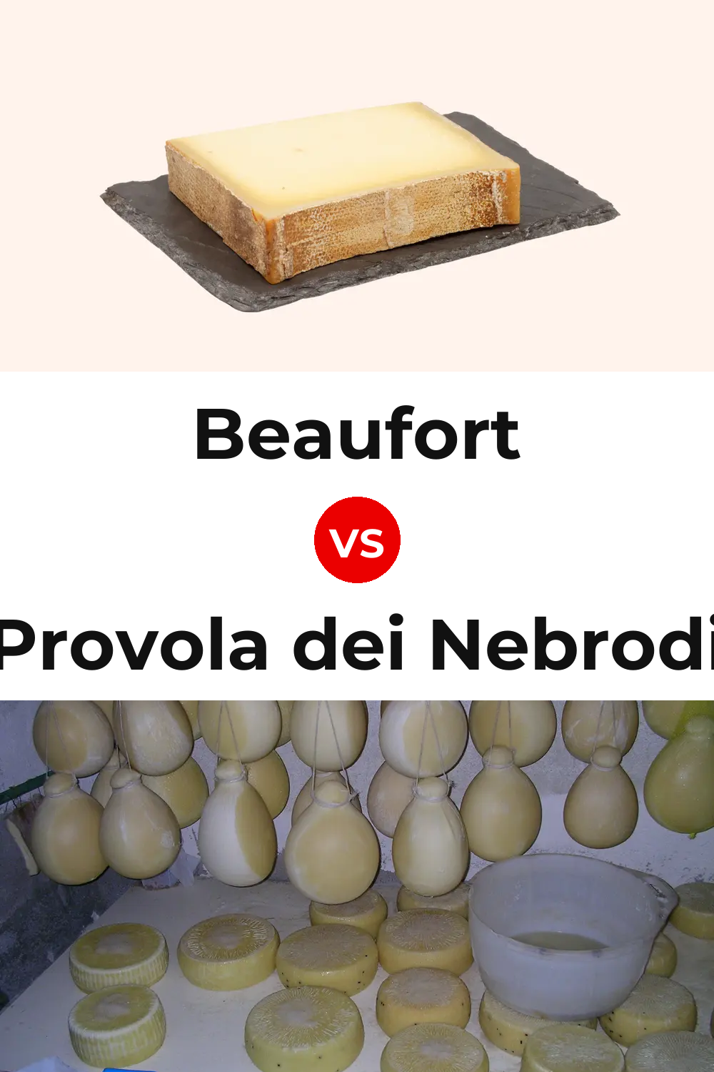 Beaufort Cheese vs Provola dei Nebrodi Cheese Pinterest comparison