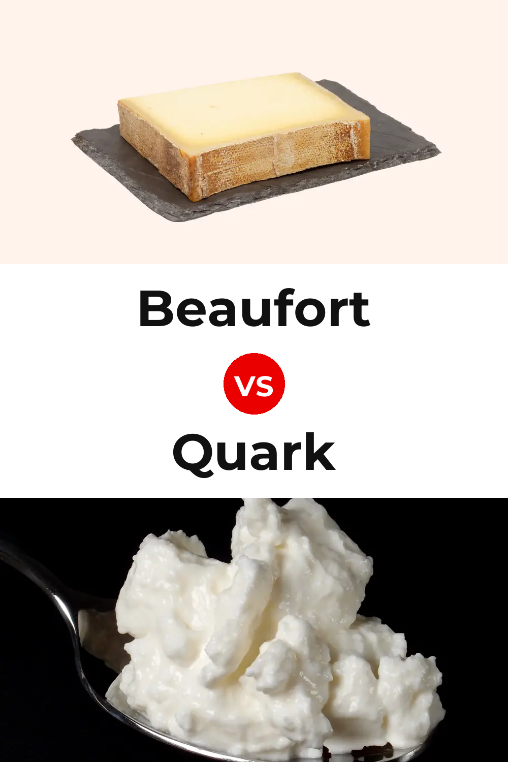 Beaufort Cheese vs Quark Cheese Pinterest comparison