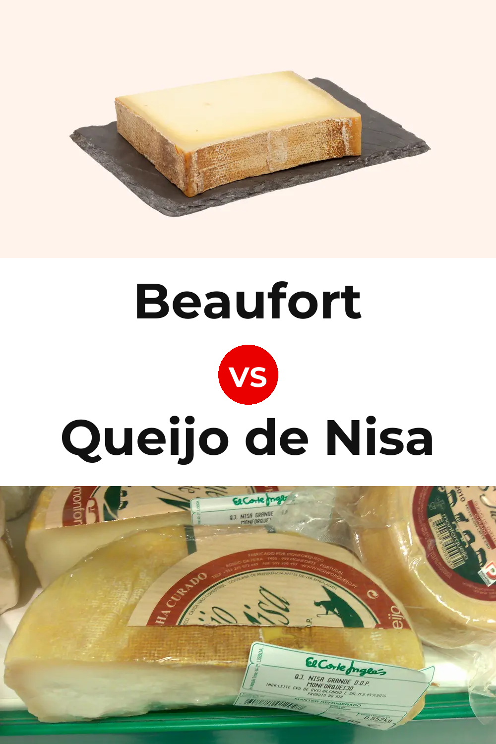 Beaufort Cheese vs Queijo de Nisa Pinterest comparison