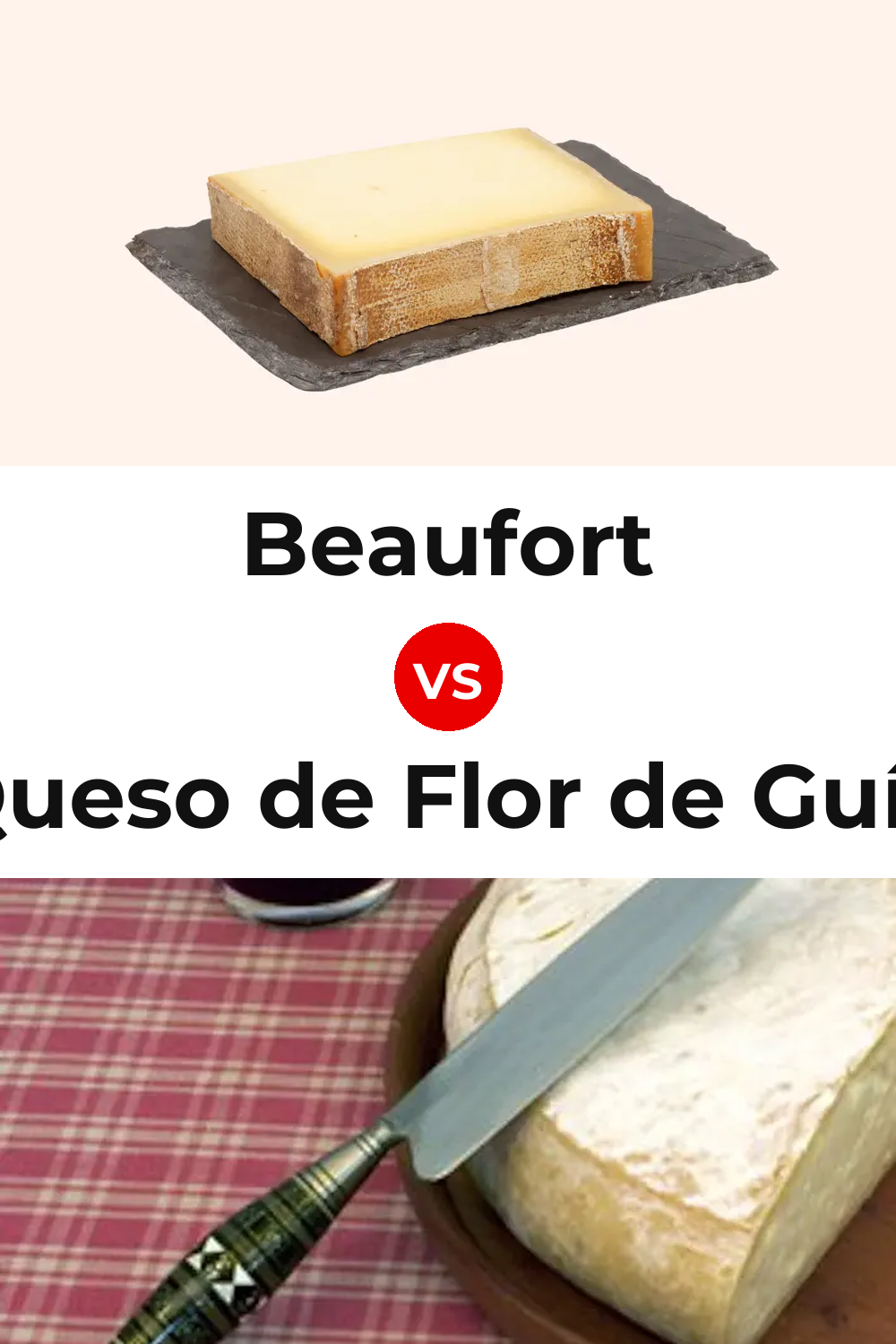 Beaufort Cheese vs Queso de Flor de Guía Pinterest comparison