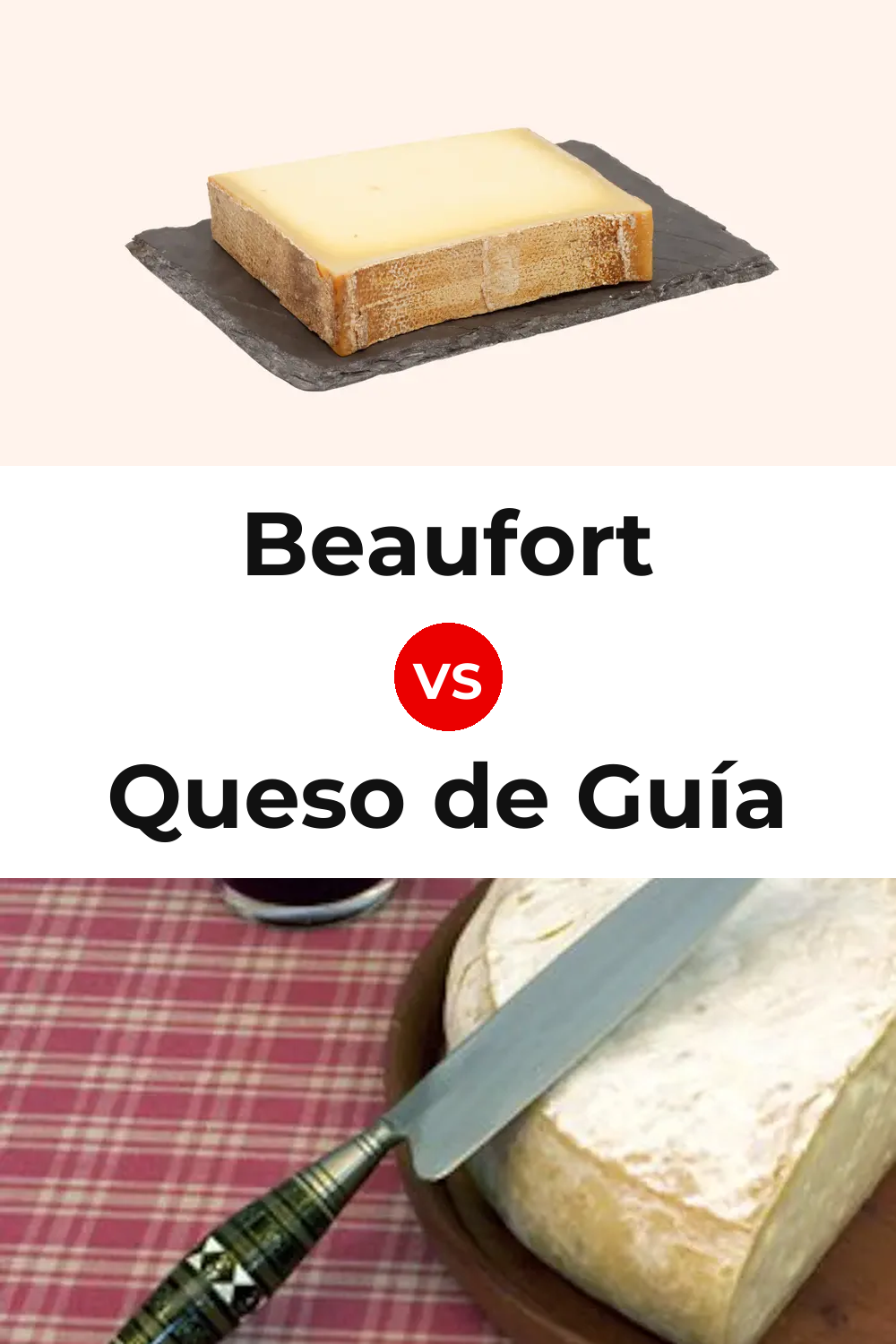 Beaufort Cheese vs Queso de Guía Pinterest comparison