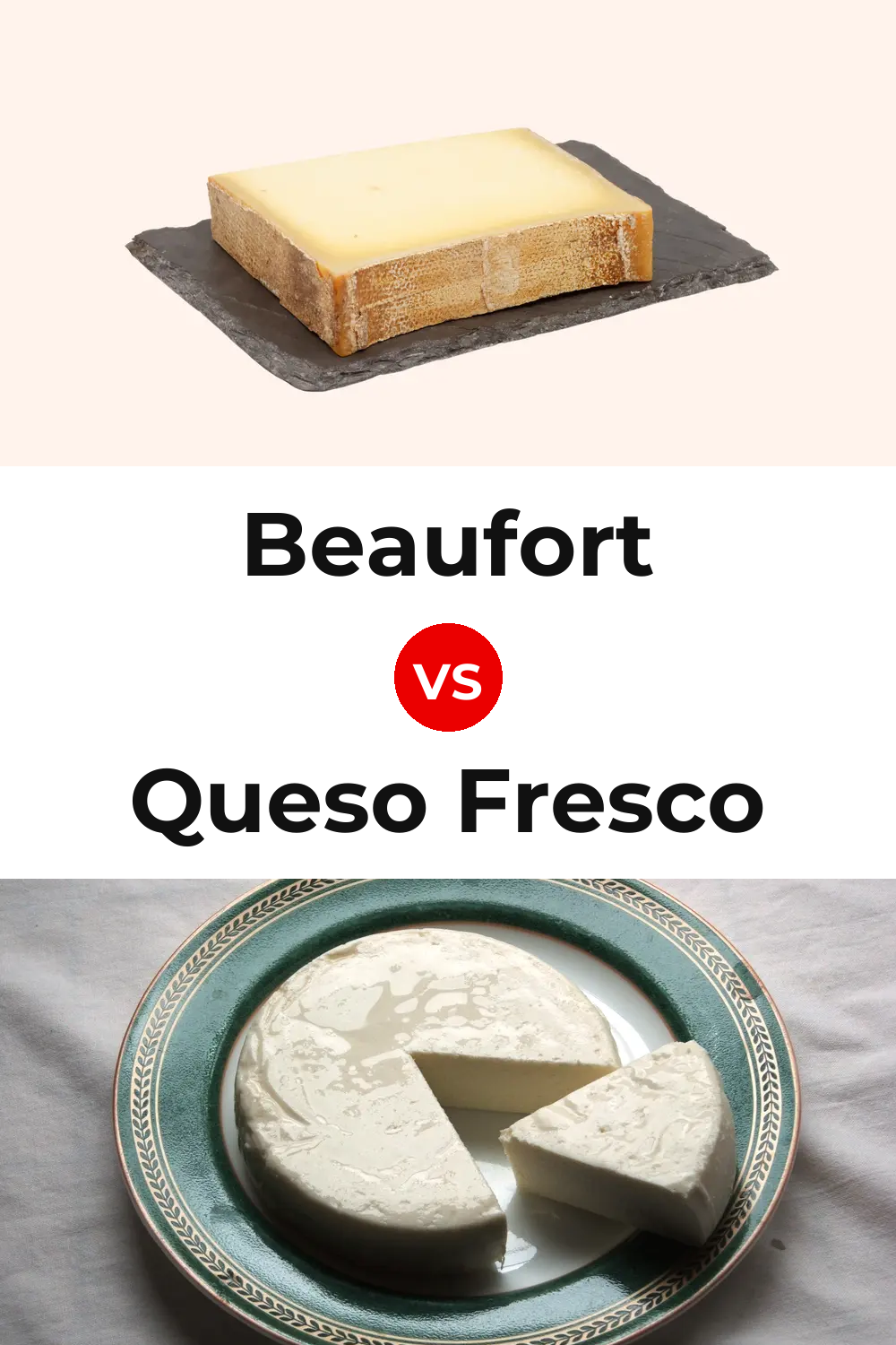 Beaufort Cheese vs Queso Fresco Pinterest comparison