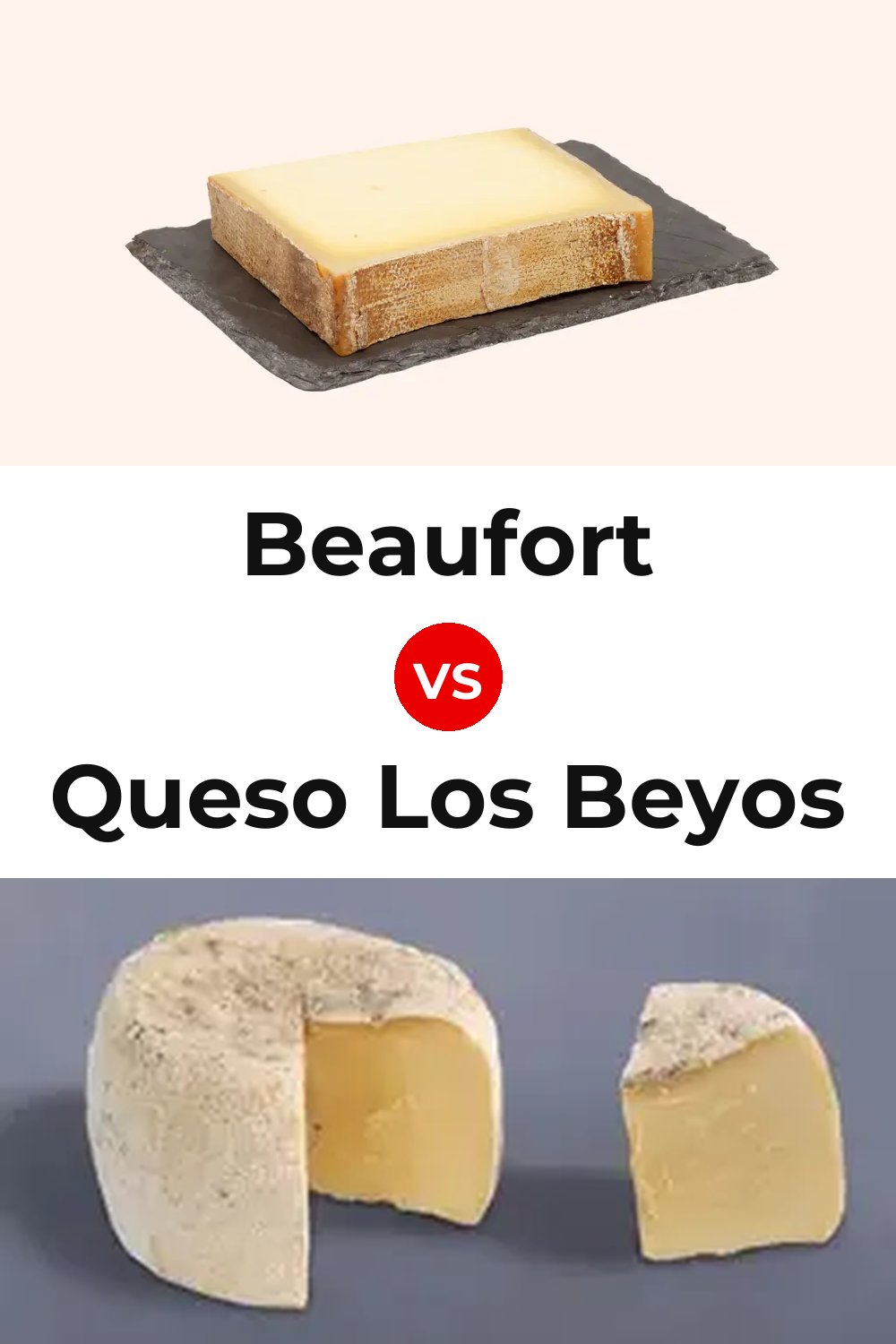 Beaufort Cheese vs Queso Los Beyos Pinterest comparison