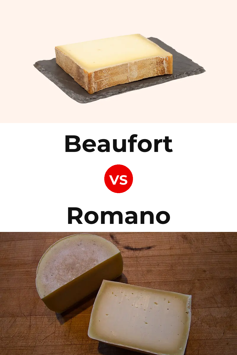 Beaufort Cheese vs Romano Cheese Pinterest comparison