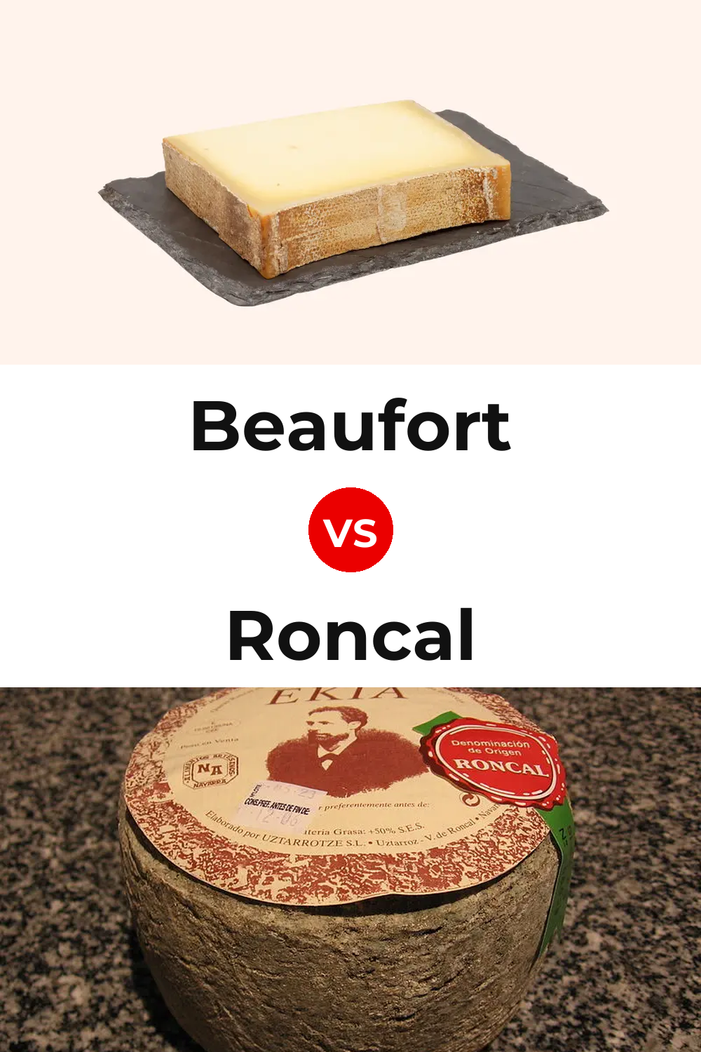 Beaufort Cheese vs Roncal Cheese Pinterest comparison