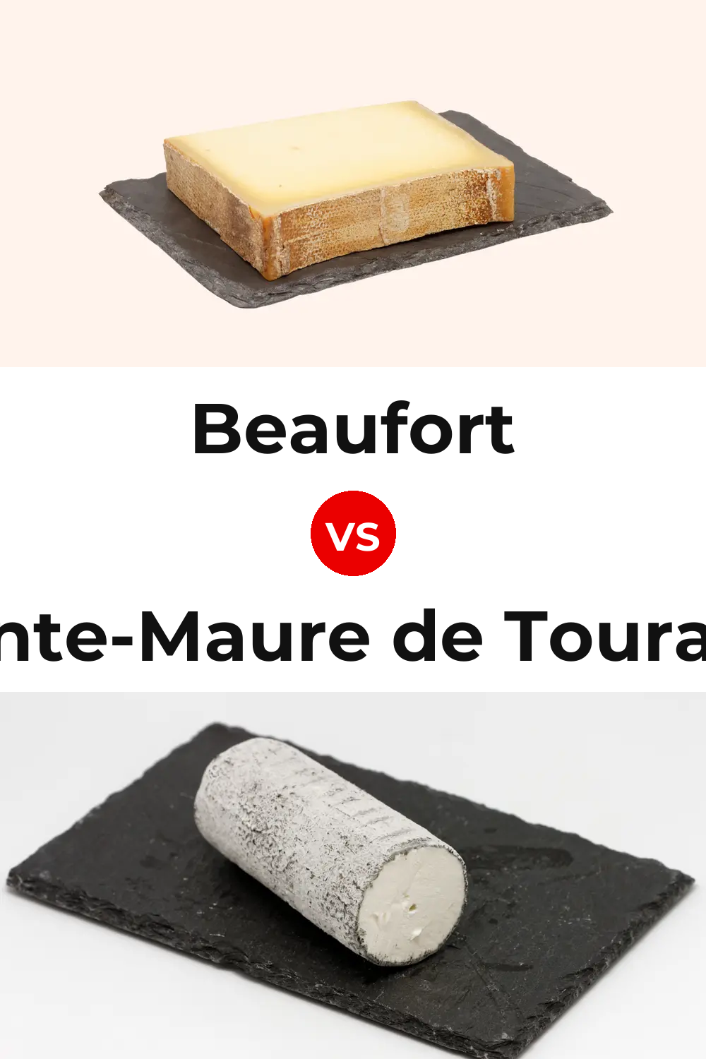 Beaufort Cheese vs Sainte-Maure de Touraine Cheese Pinterest comparison