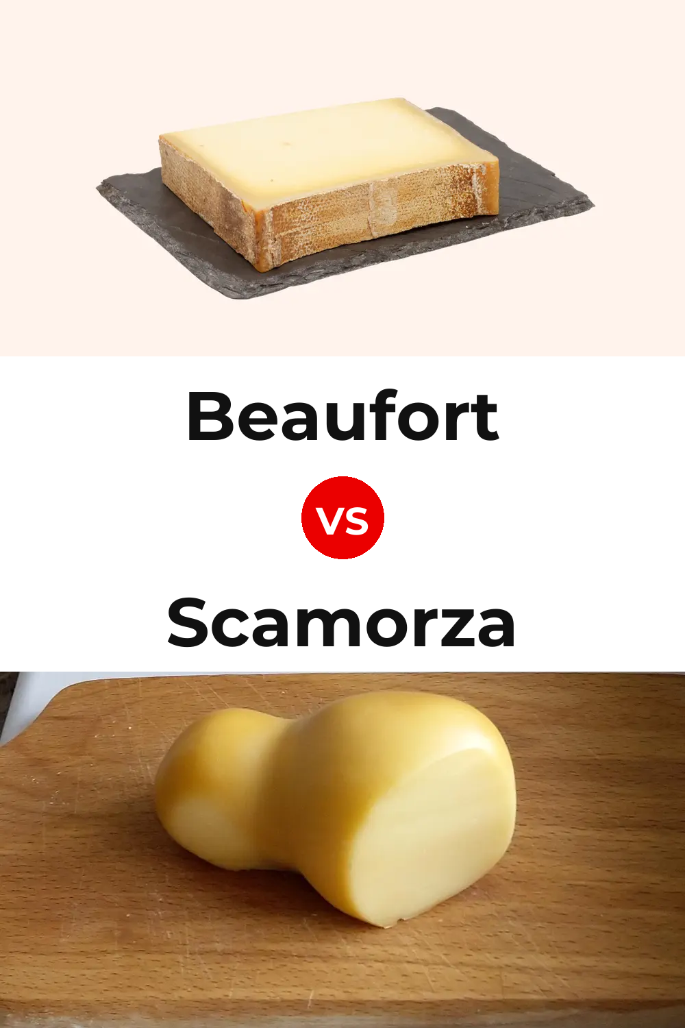 Beaufort Cheese vs Scamorza Cheese Pinterest comparison