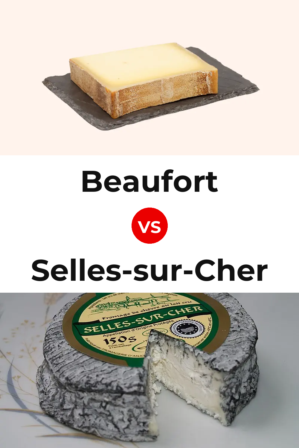Beaufort Cheese vs Selles-sur-Cher Cheese Pinterest comparison