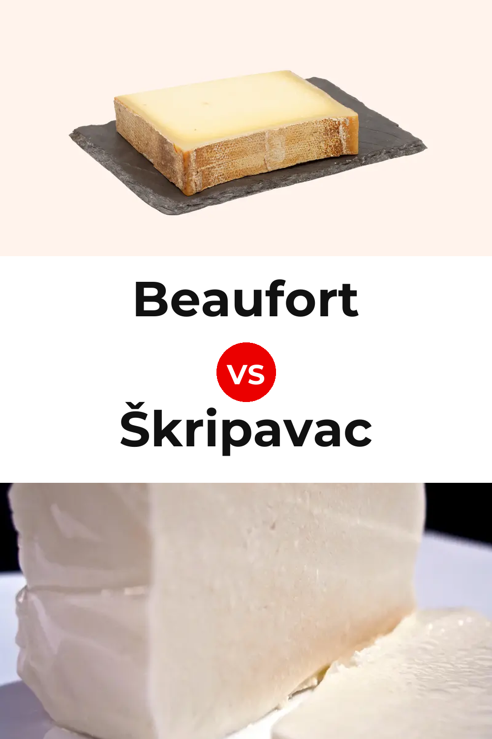 Beaufort Cheese vs Škripavac Cheese Pinterest comparison
