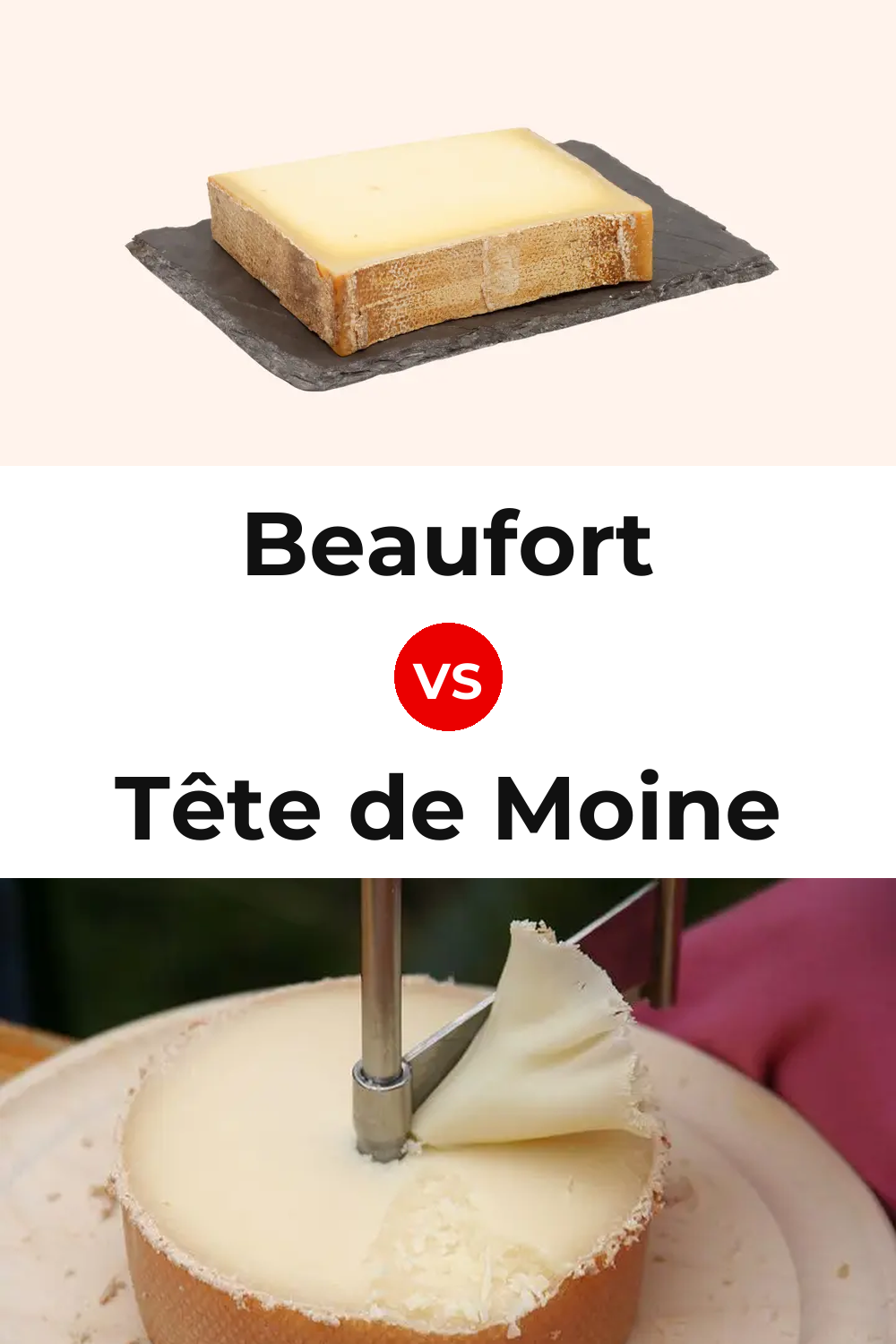 Beaufort Cheese vs Tête de Moine Cheese Pinterest comparison