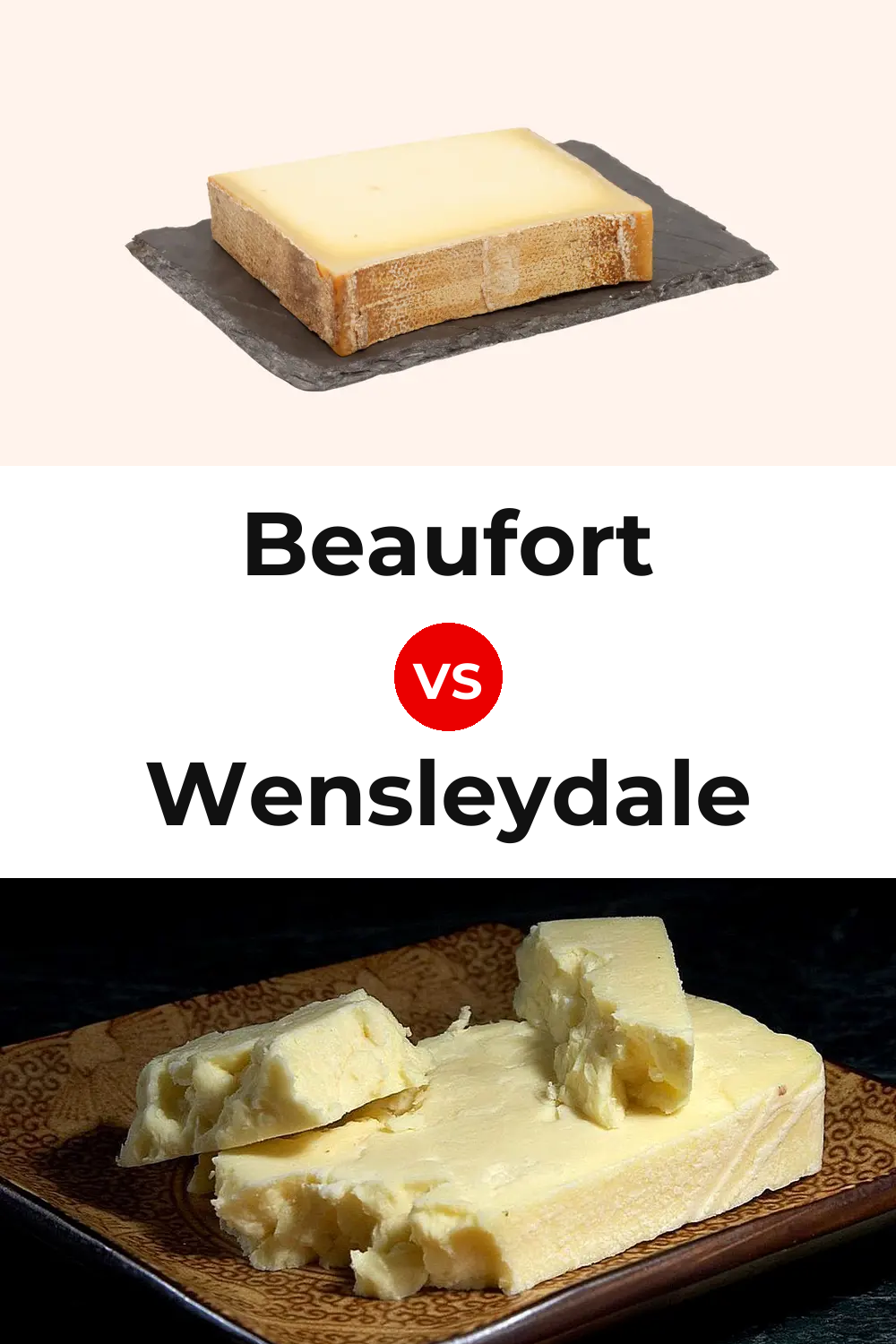Beaufort Cheese vs Wensleydale Cheese Pinterest comparison