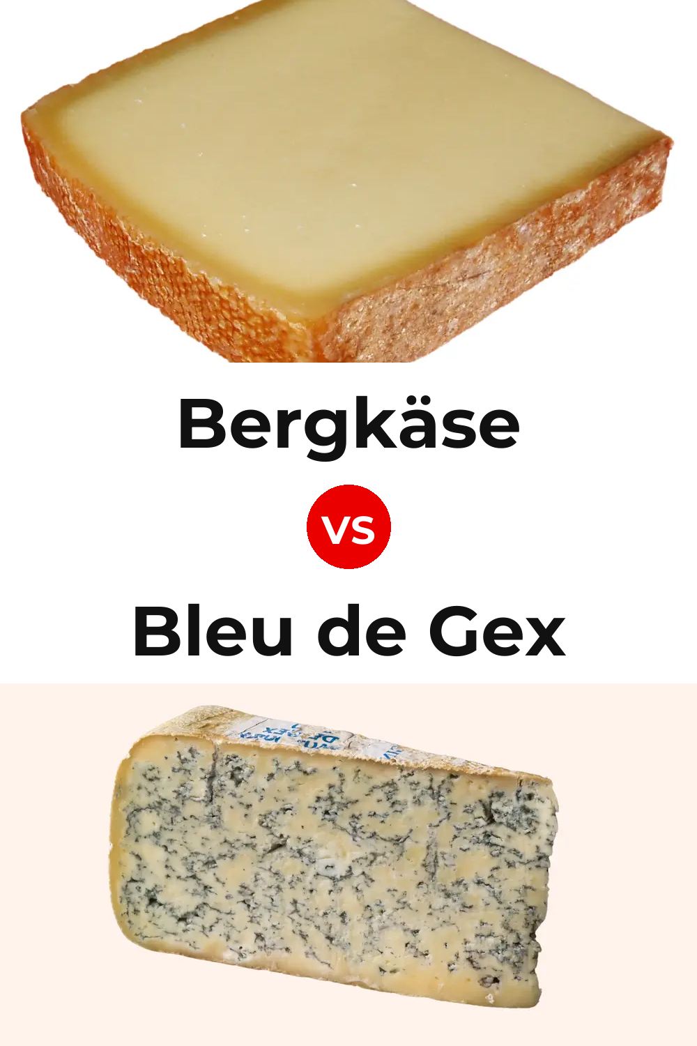 Bergkäse Cheese vs Bleu de Gex Cheese Pinterest comparison