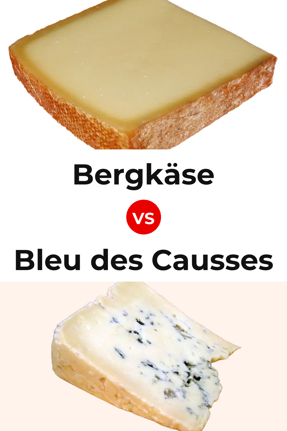 Bergkäse Cheese vs Bleu des Causses Cheese Pinterest comparison
