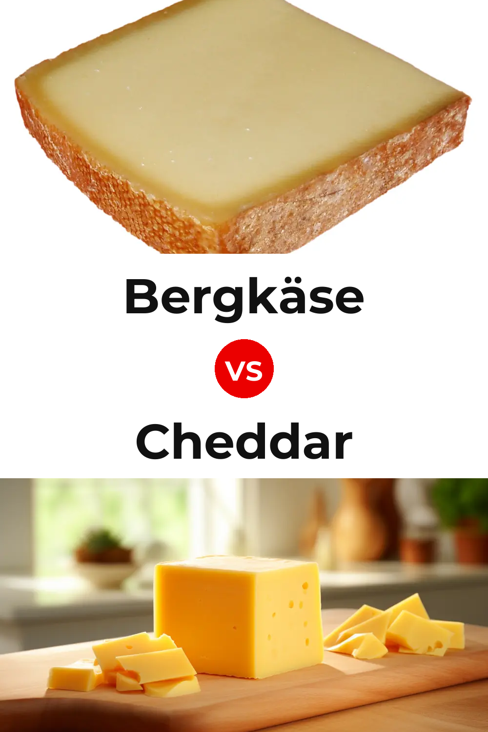 Bergkäse Cheese vs Cheddar Cheese Pinterest comparison