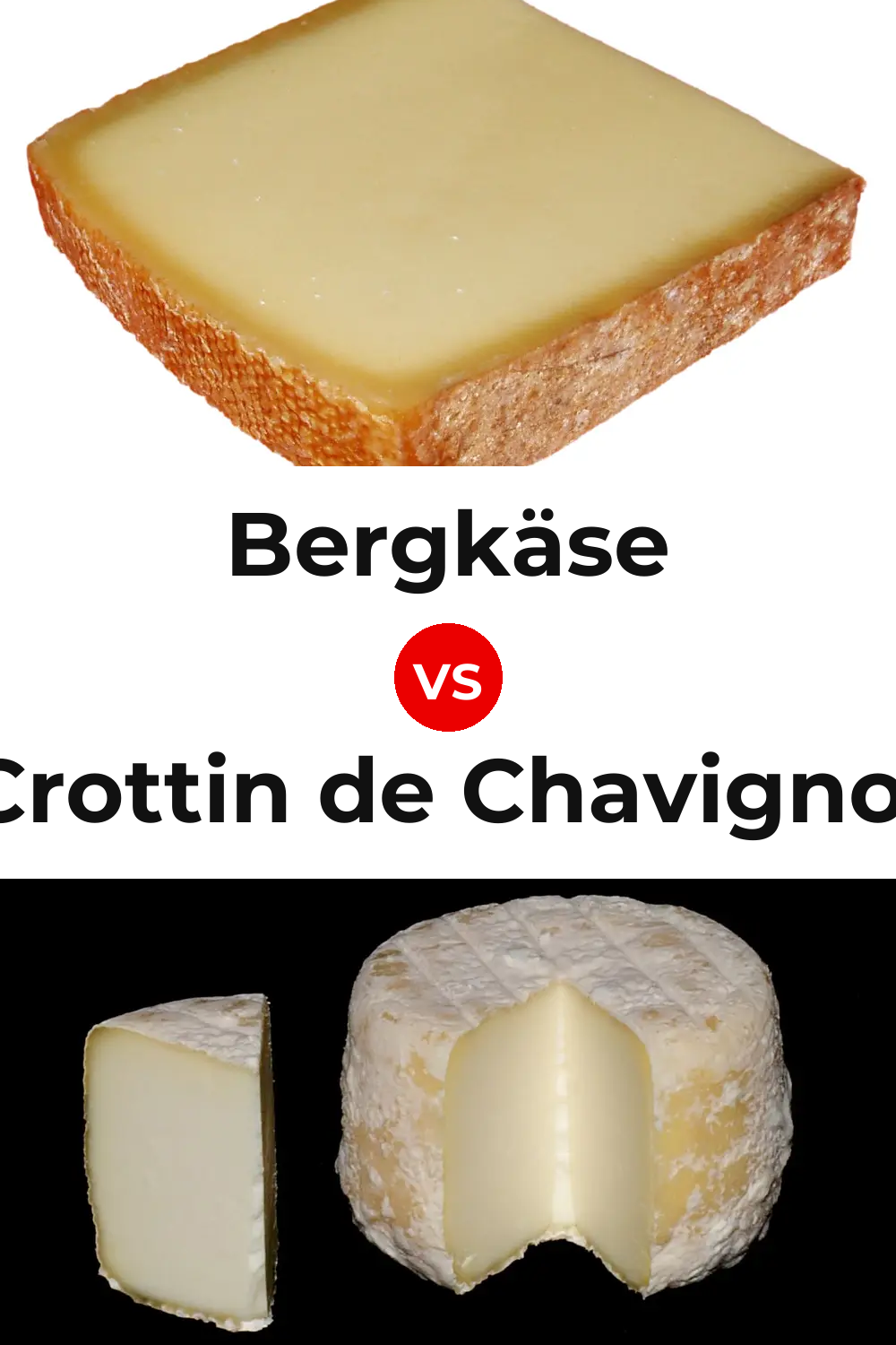Bergkäse Cheese vs Crottin de Chavignol Cheese Pinterest comparison