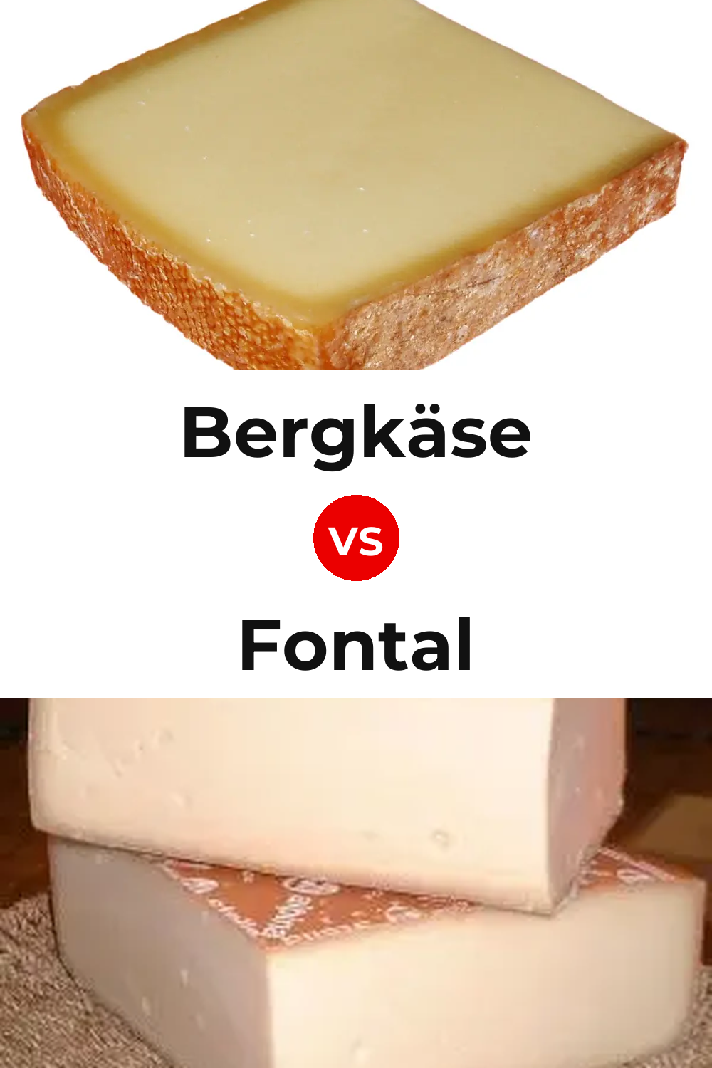 Bergkäse Cheese vs Fontal Cheese Pinterest comparison