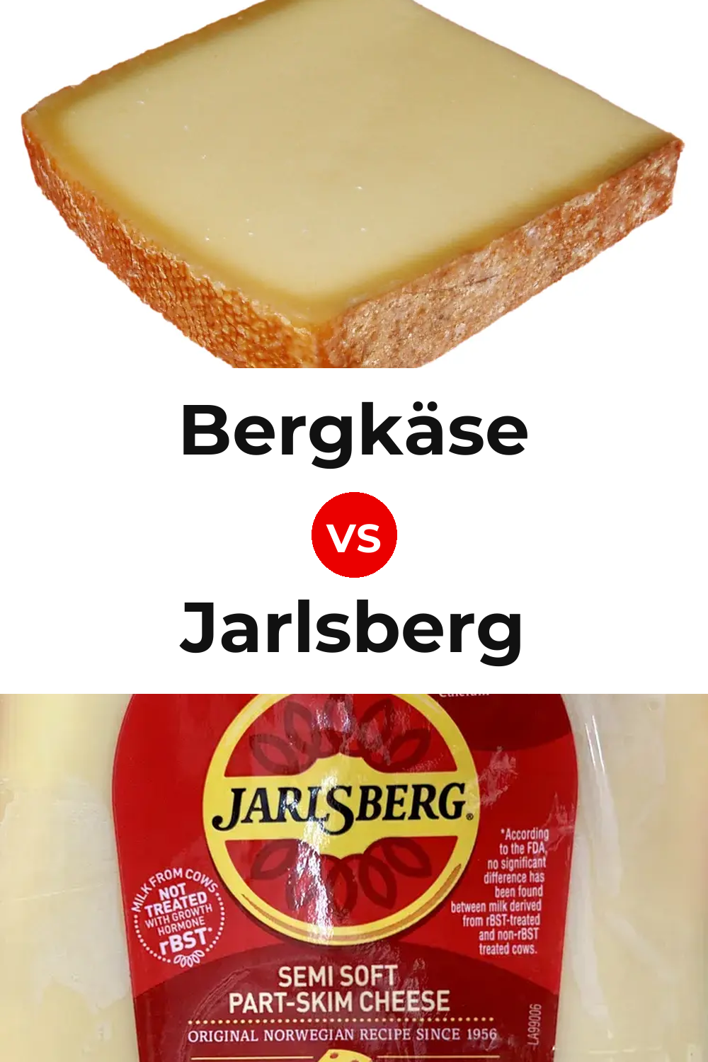 Bergkäse Cheese vs Jarlsberg Cheese Pinterest comparison