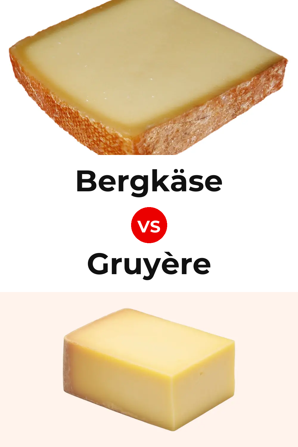 Bergkäse Cheese vs Gruyère Cheese Pinterest comparison