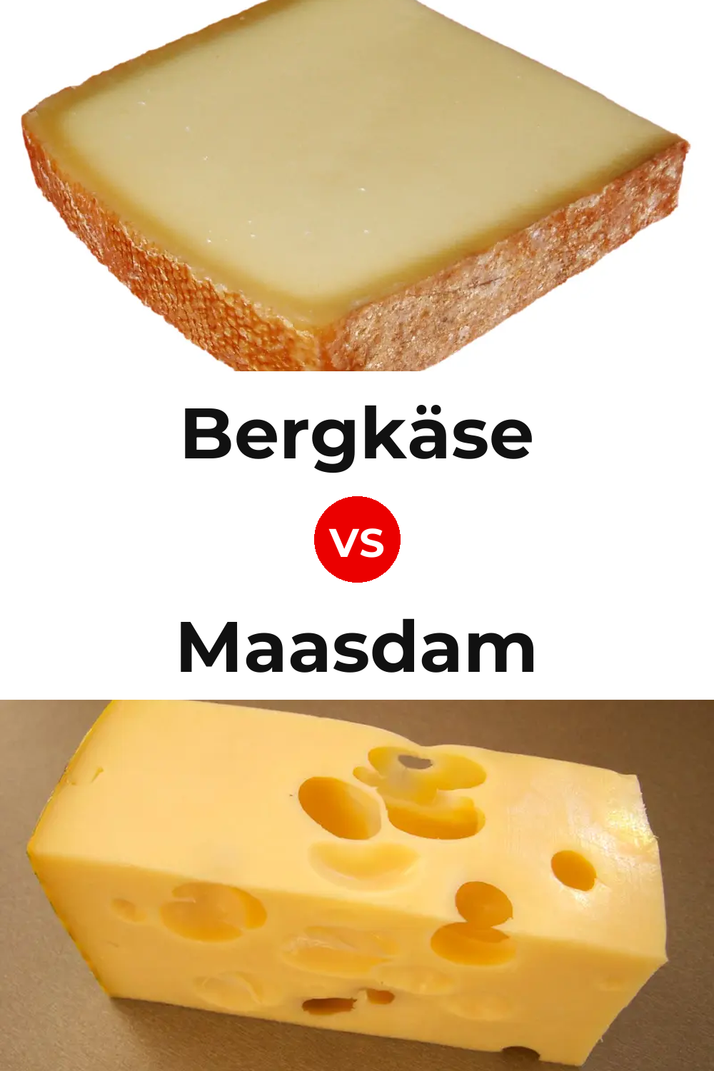Bergkäse Cheese vs Maasdam Cheese Pinterest comparison
