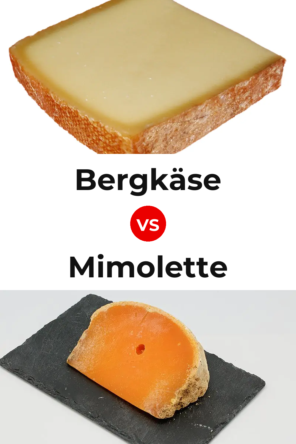 Bergkäse Cheese vs Mimolette Cheese Pinterest comparison