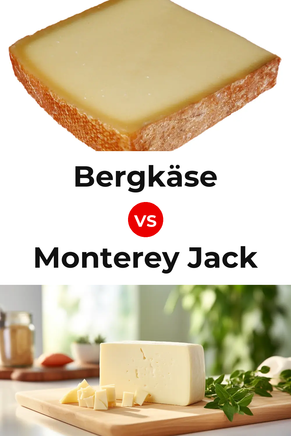 Bergkäse Cheese vs Monterey Jack Cheese Pinterest comparison