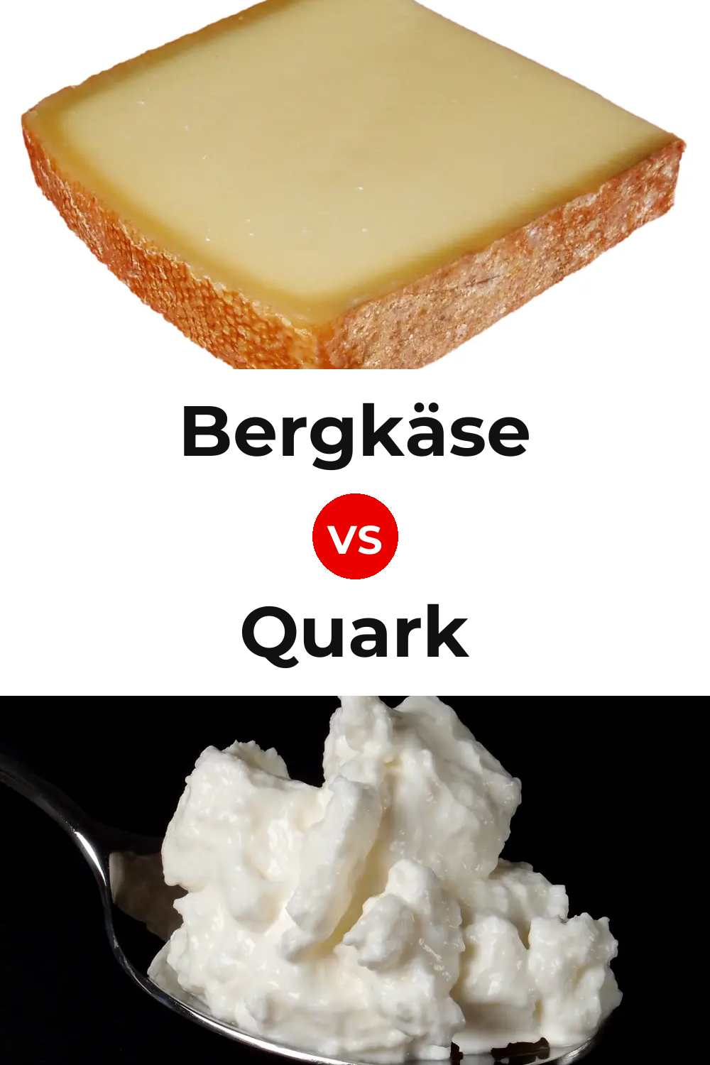 Bergkäse Cheese vs Quark Cheese Pinterest comparison