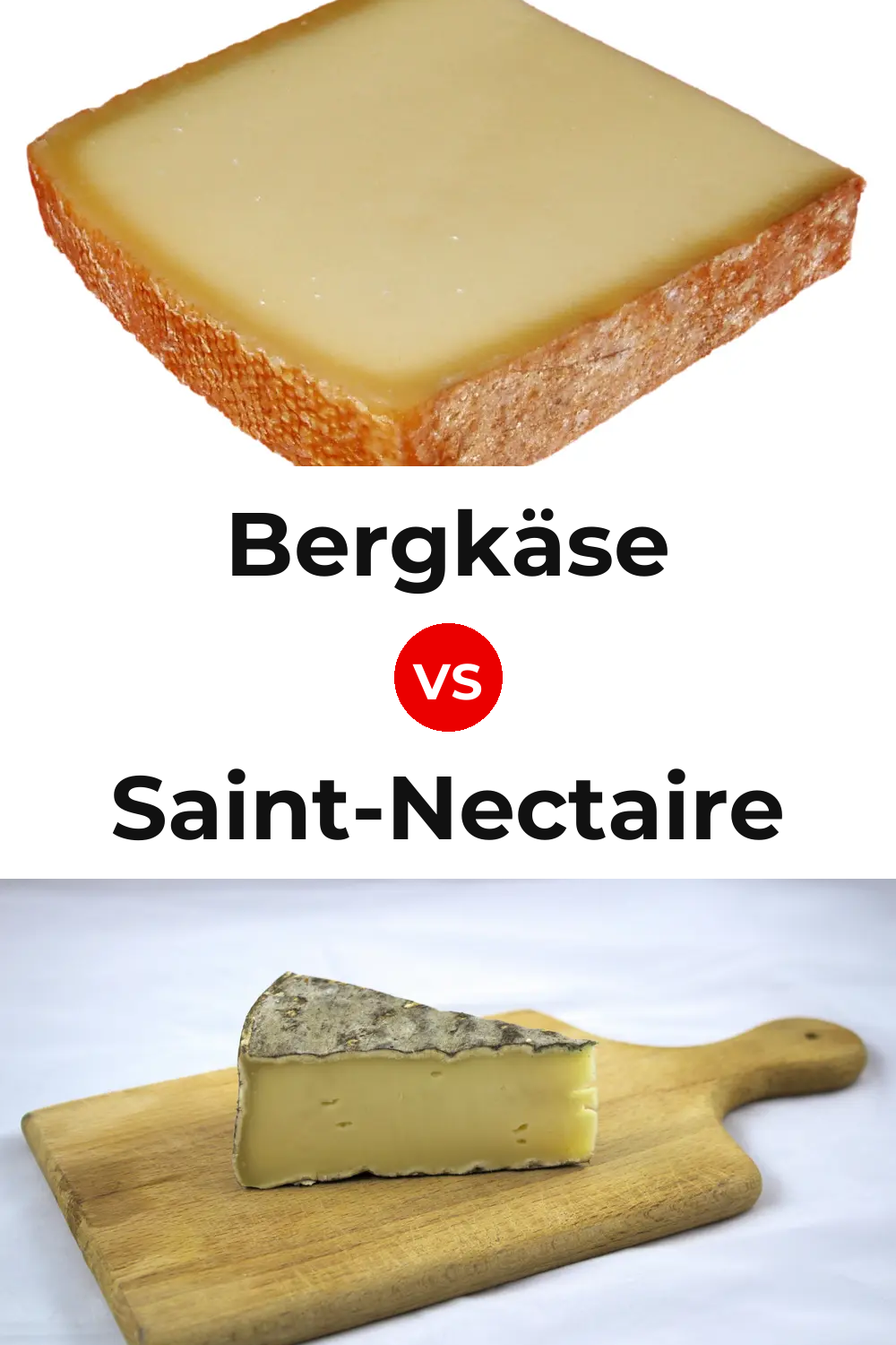 Bergkäse Cheese vs Saint-Nectaire Cheese Pinterest comparison