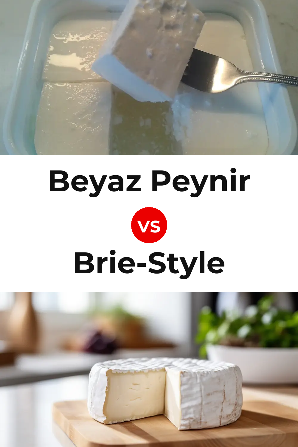 Beyaz Peynir Cheese vs Brie-Style Cheese Pinterest comparison