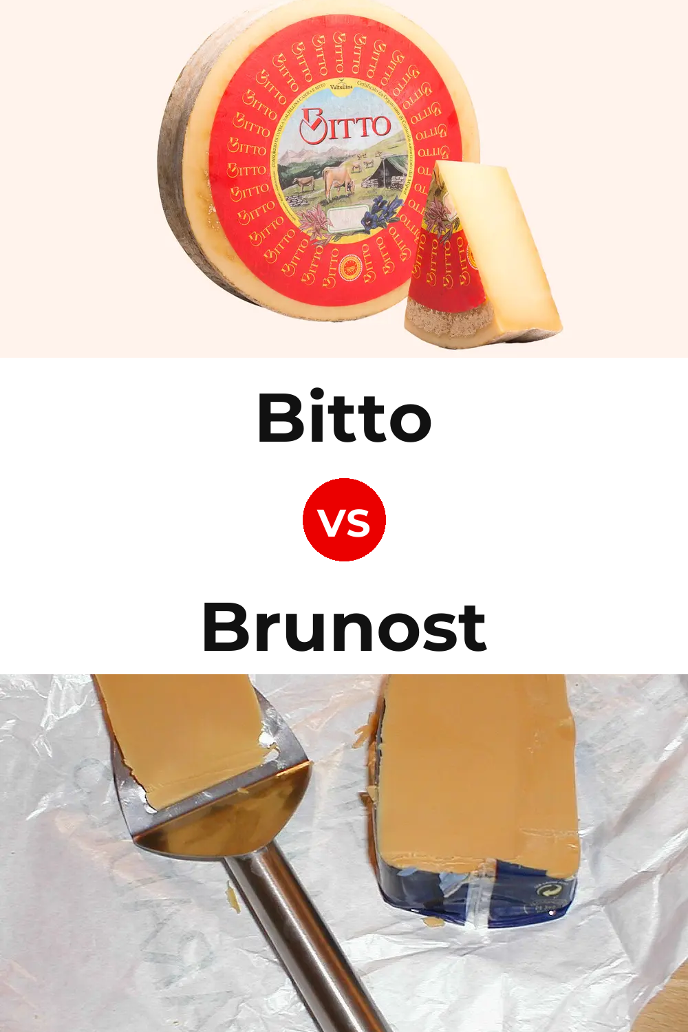Bitto Cheese vs Brunost Cheese Pinterest comparison