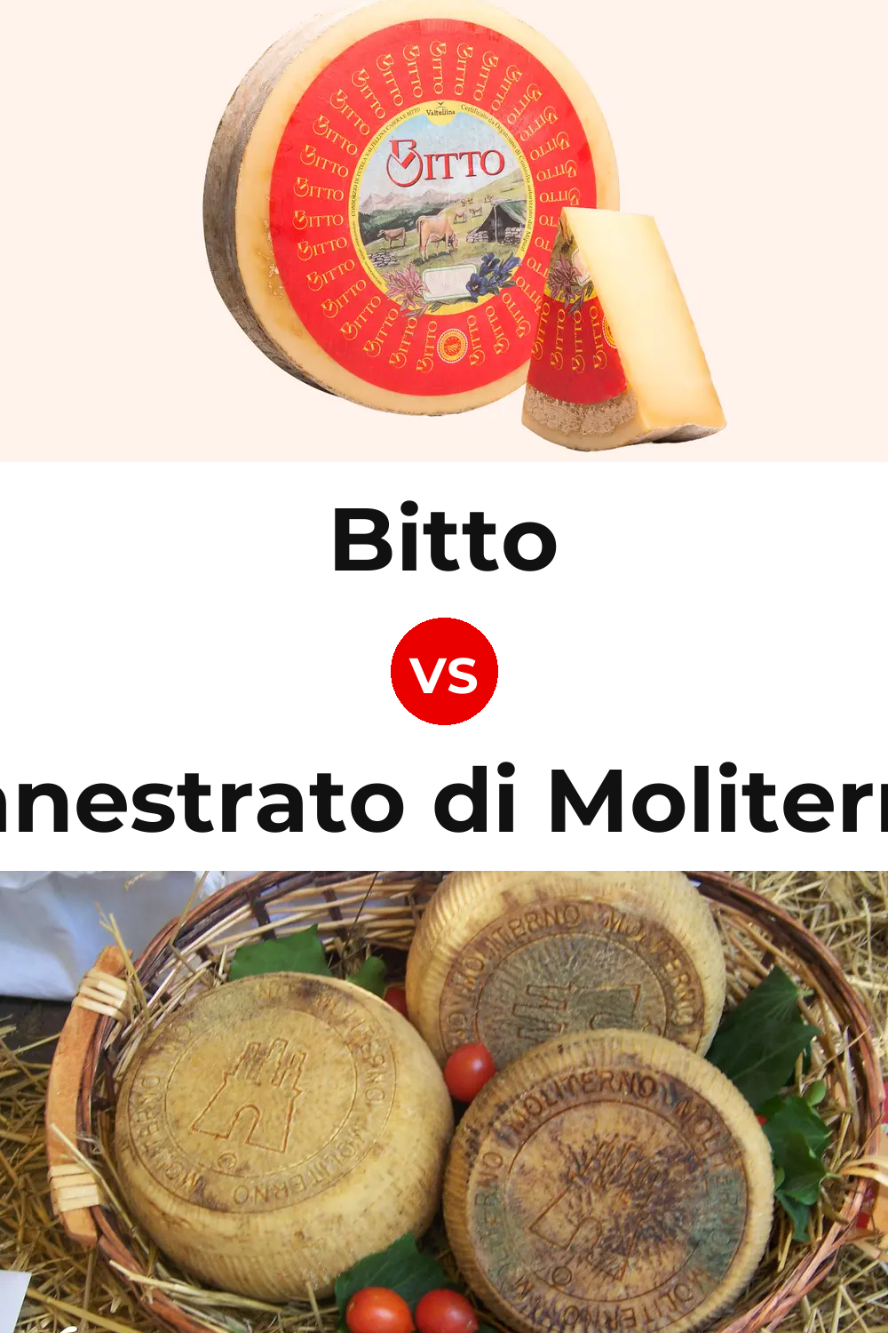 Bitto Cheese vs Canestrato di Moliterno Cheese Pinterest comparison