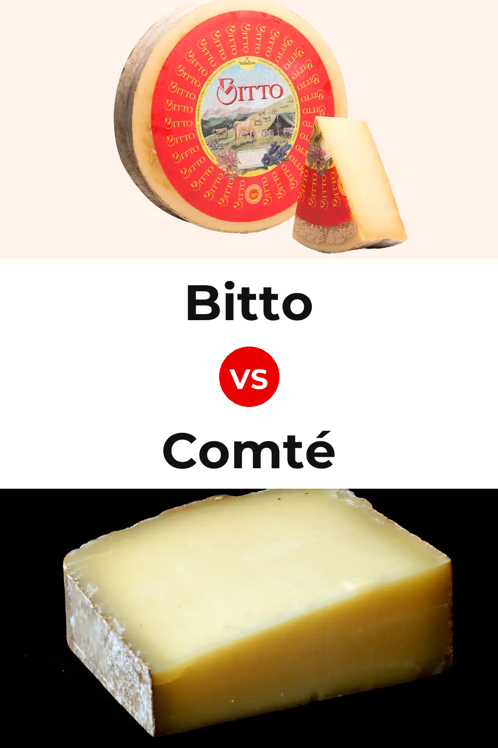 Bitto Cheese vs Comté Cheese Pinterest comparison
