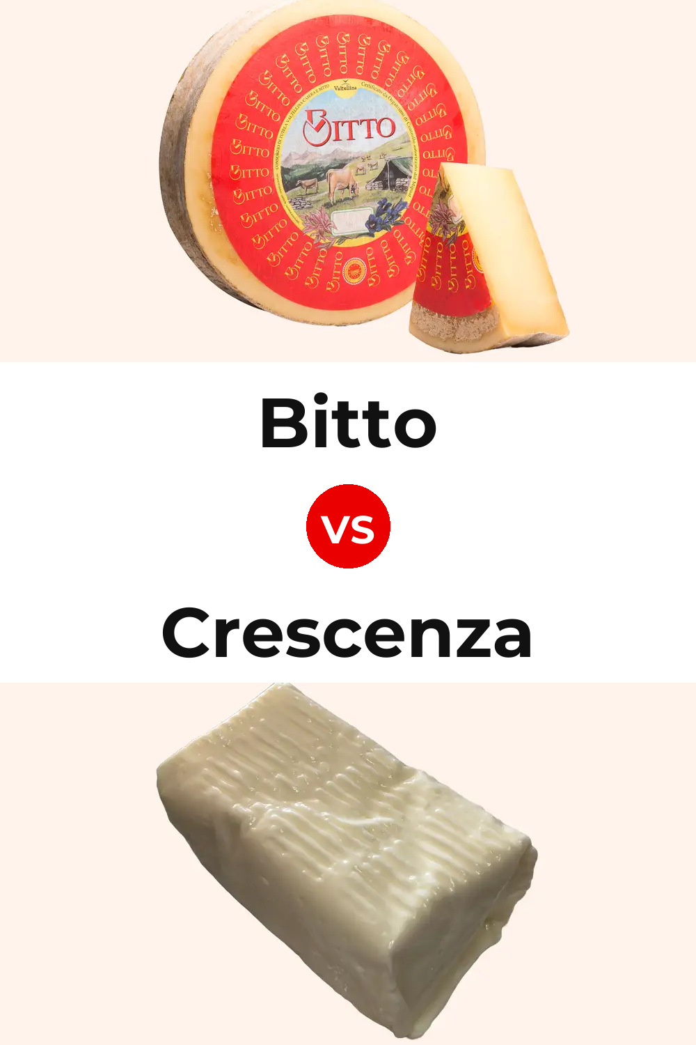 Bitto Cheese vs Crescenza Cheese Pinterest comparison