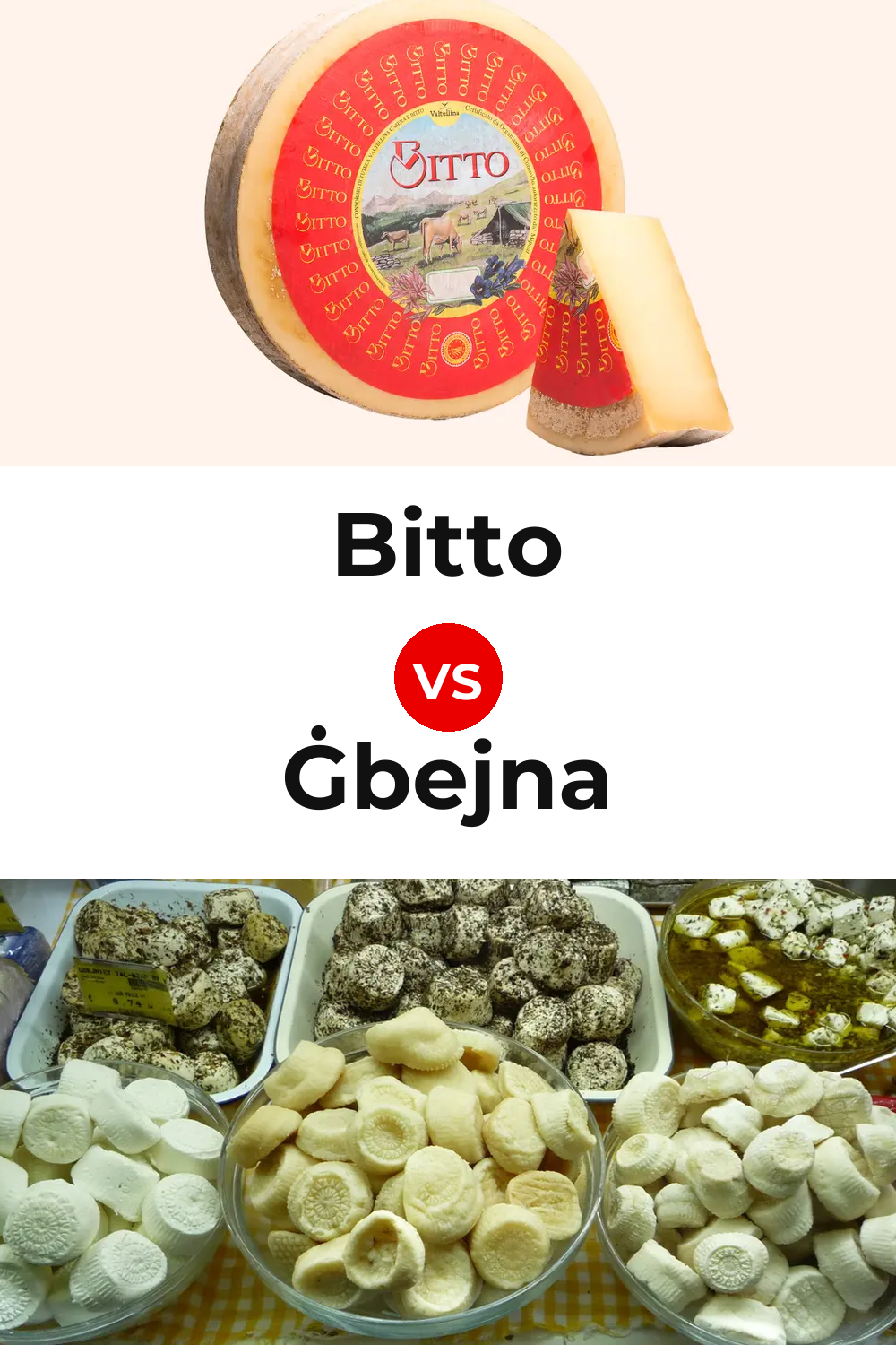 Bitto Cheese vs Ġbejna Cheese Pinterest comparison