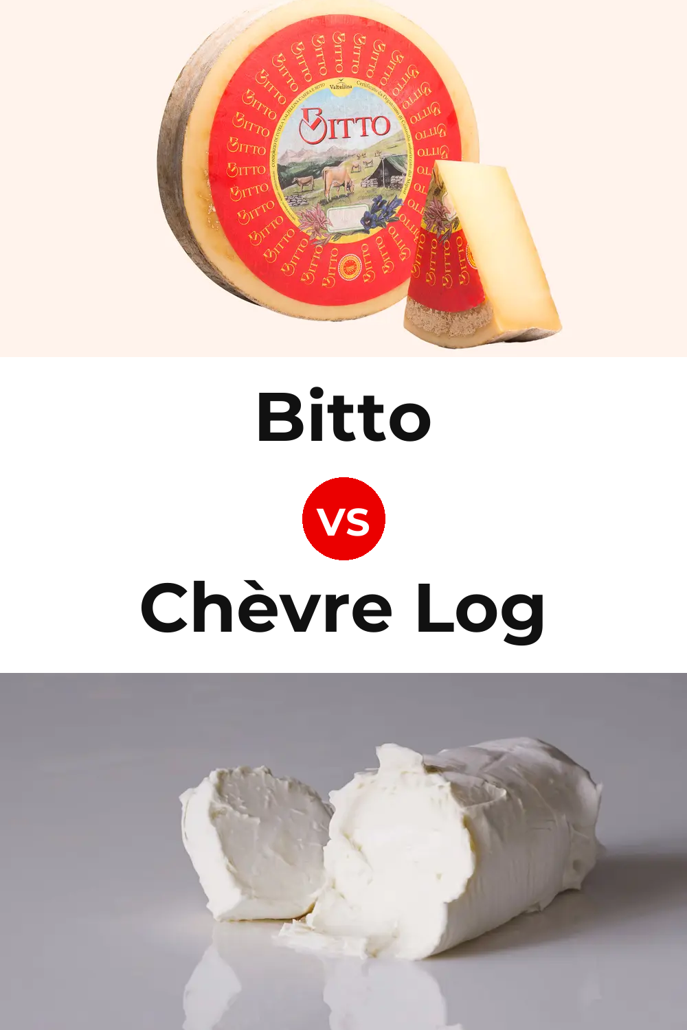 Bitto Cheese vs Chèvre Log Cheese Pinterest comparison
