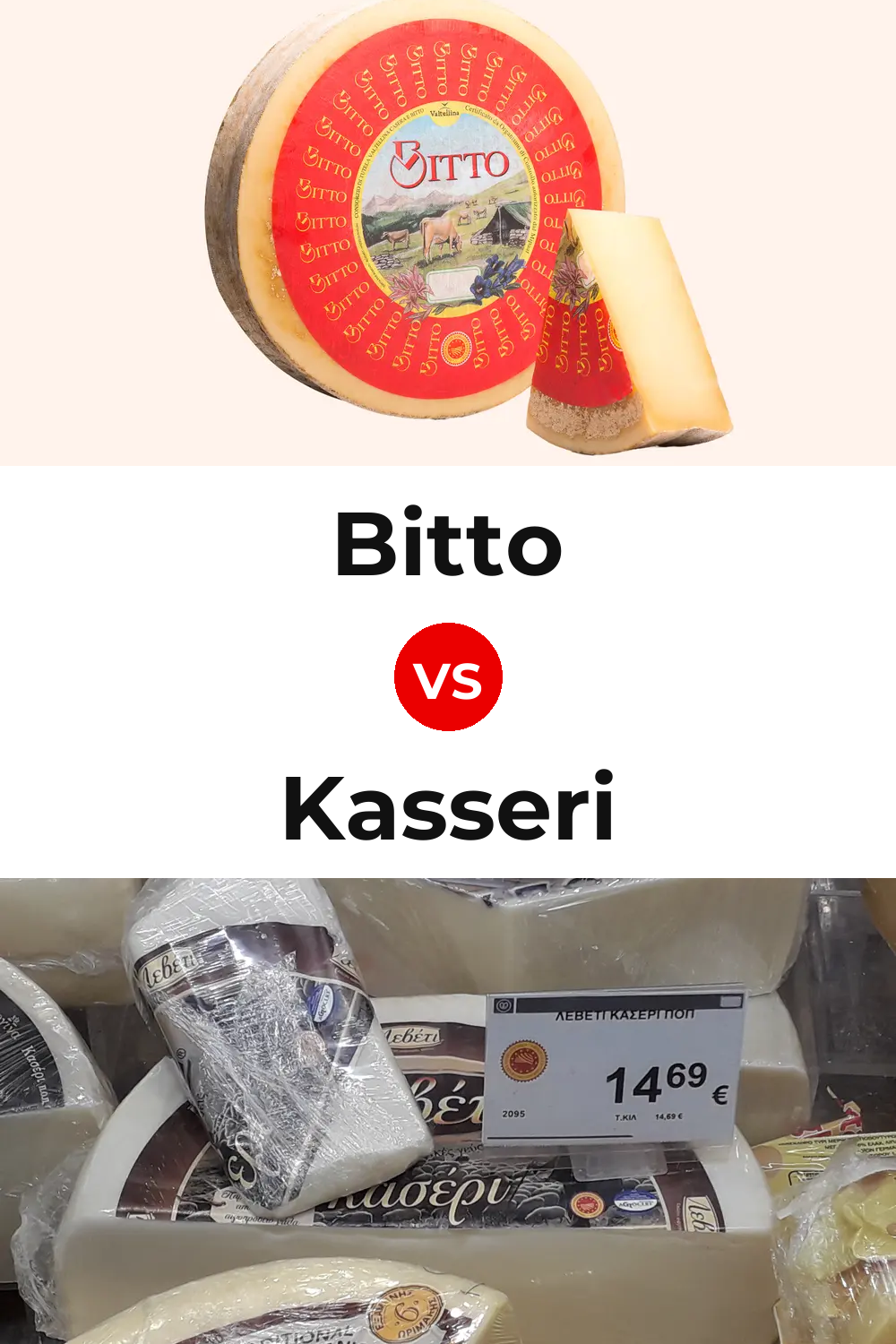 Bitto Cheese vs Kasseri Cheese Pinterest comparison