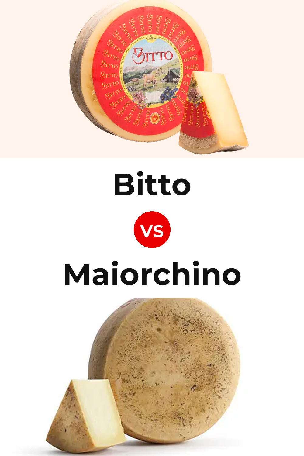 Bitto Cheese vs Maiorchino Cheese Pinterest comparison