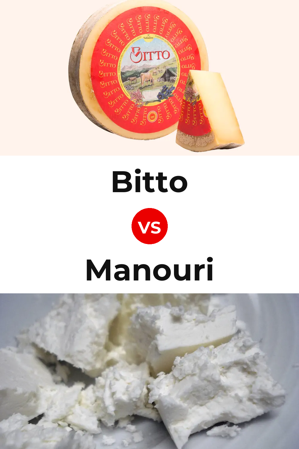 Bitto Cheese vs Manouri Cheese Pinterest comparison