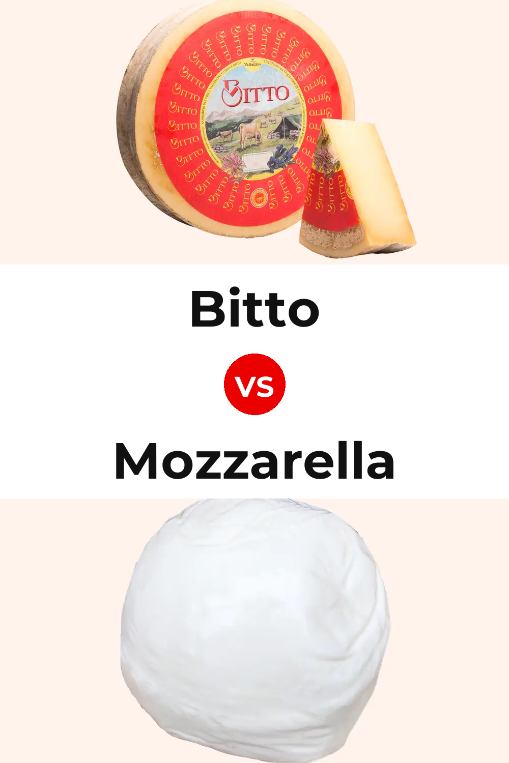 Bitto Cheese vs Mozzarella Cheese Pinterest comparison
