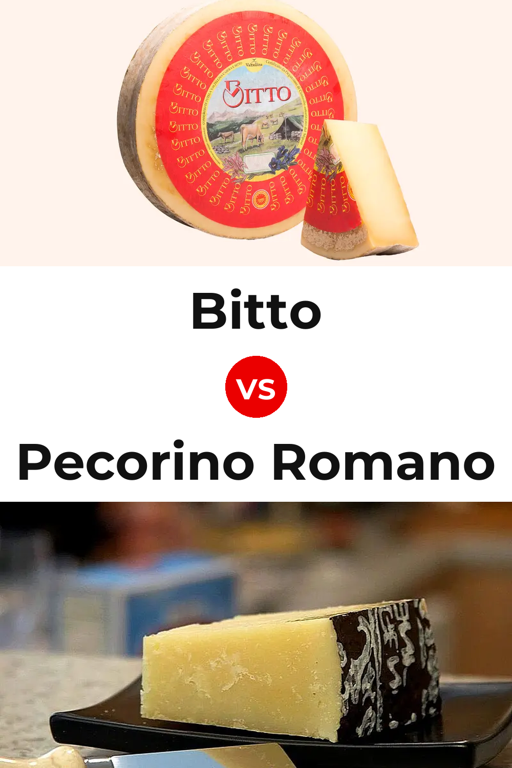 Bitto Cheese vs Pecorino Romano Cheese Pinterest comparison