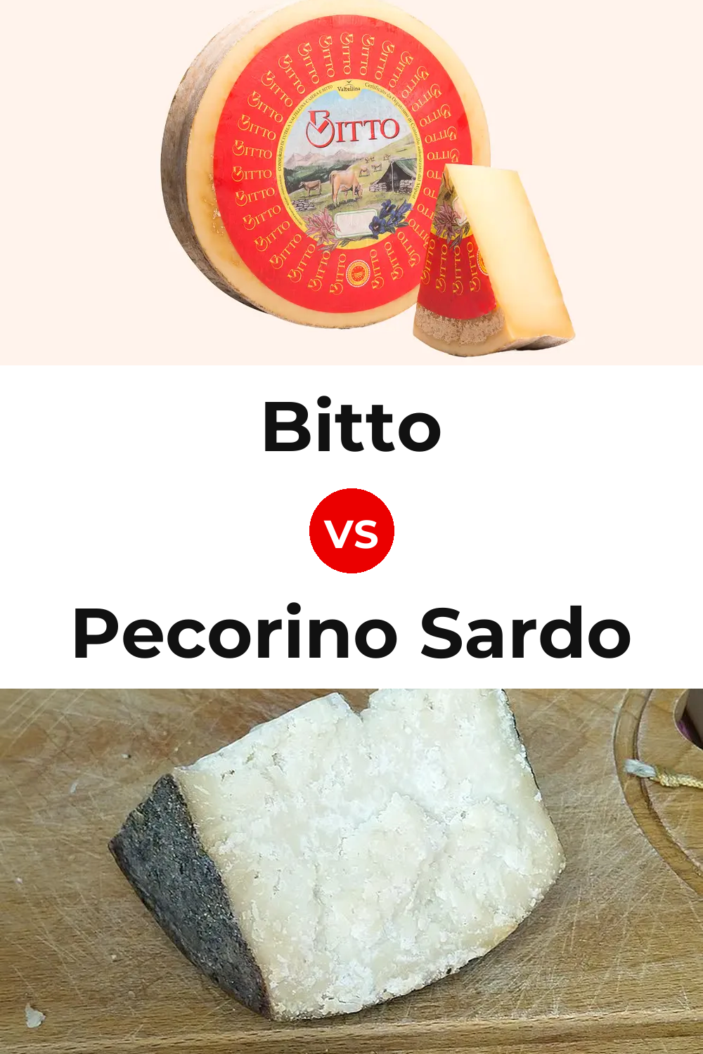 Bitto Cheese vs Pecorino Sardo Cheese Pinterest comparison