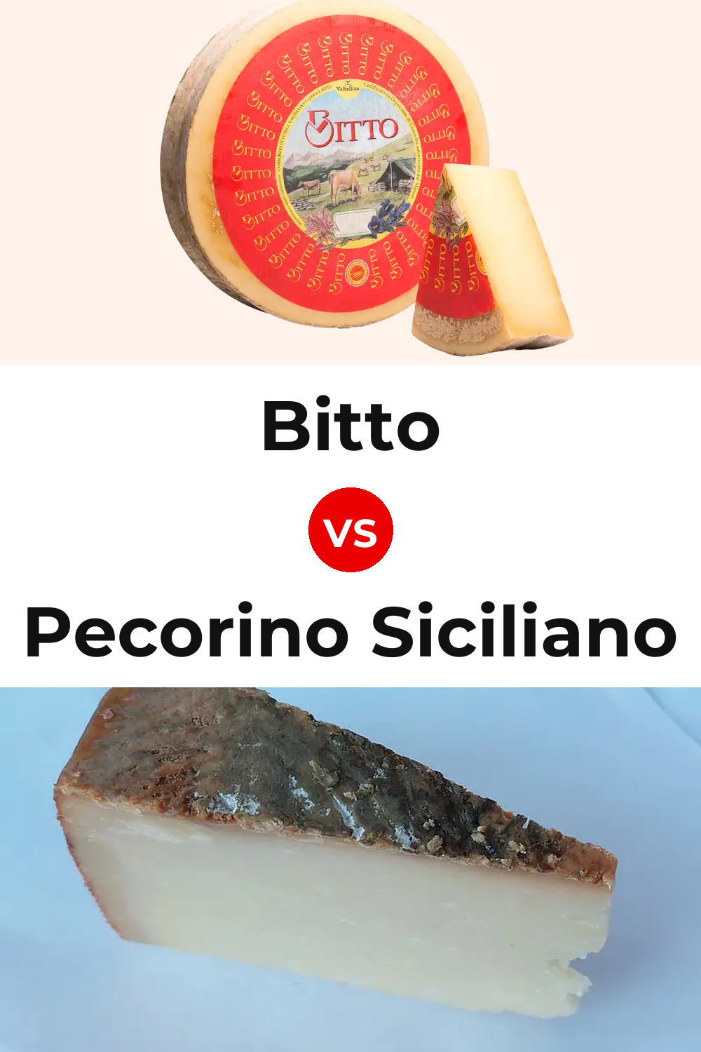 Bitto Cheese vs Pecorino Siciliano Cheese Pinterest comparison