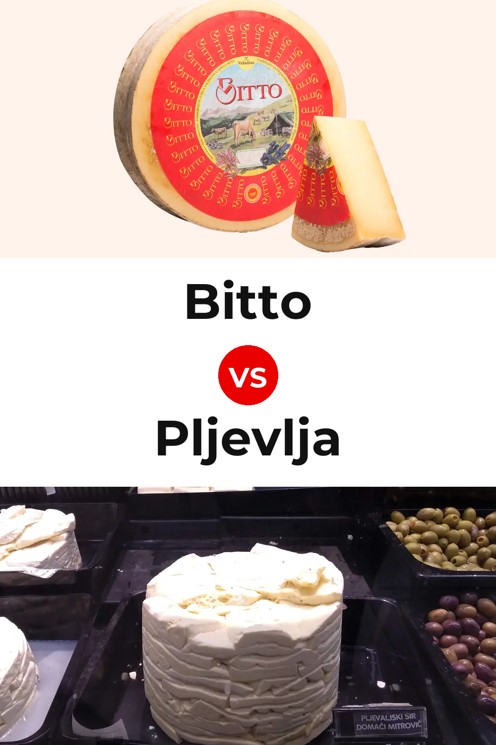 Bitto Cheese vs Pljevlja Cheese Pinterest comparison