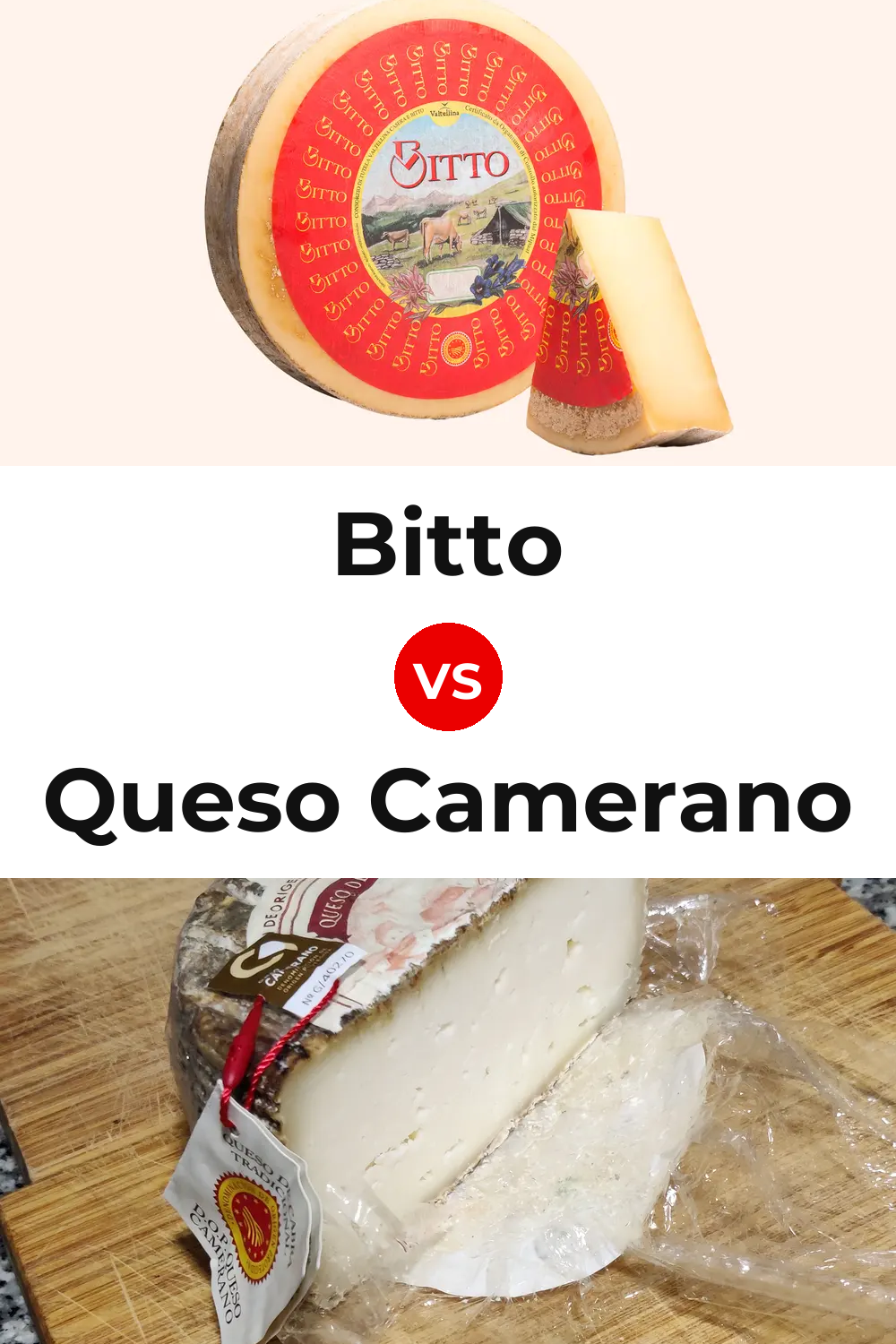 Bitto Cheese vs Queso Camerano Pinterest comparison